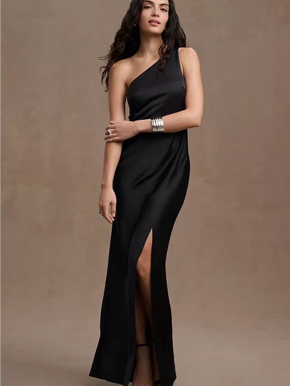 NWT BHLDN | Dylan satin one shoulder dress